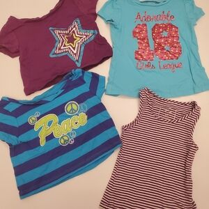 So Jenni Bundle of (4) 2T Girl's Tops